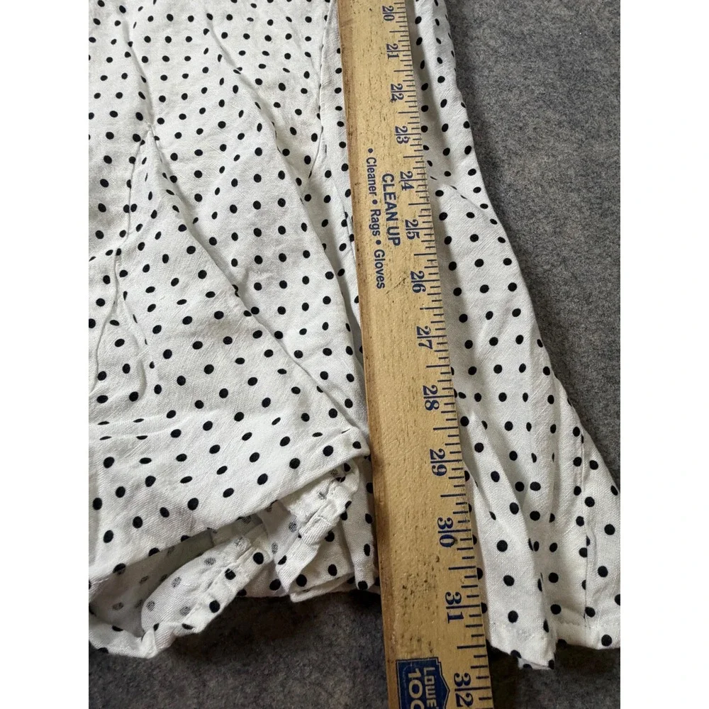 Kate Spade New York for Target White Black Polka Dot Midi Skirt Large